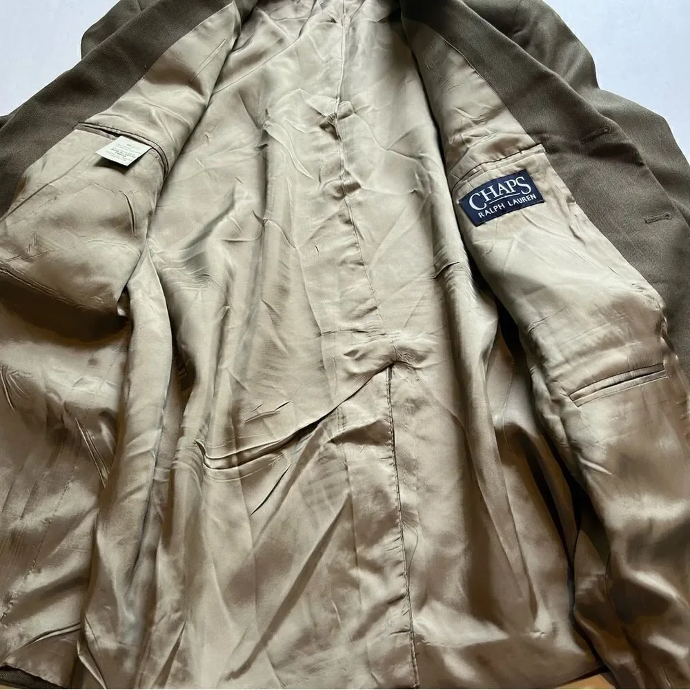 Chaps Ralph Lauren Men's Wool Sport Coat Olive Green Size 41R